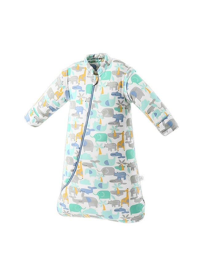 2.5 Tog Cotton Baby Sleeping Bag, Baby Grow Bag, Wearable Blanket Newborn Swaddle Bag with Detachable Long Sleeves, Toddler Sleeping Bag 80cm for Infant Toddler.  - Image 1