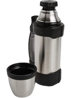THERMOS Thermos The Rock Vacuum Insulated 1 Liter Beverage Bottle, stainless steel/black, 1.1 quart (2510TRI2)  - Image 2