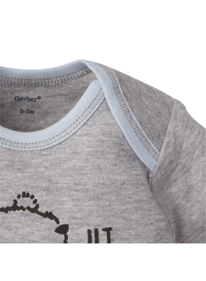 Gerber Gerber Baby Boys 5-Pack Short Sleeve Variety Onesies Bodysuits Hello Bear 0-3 Months  - Image 2