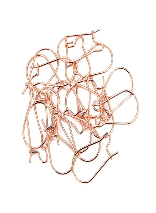 Excellentcrafts Kidney Hooks for Earring Jewellery Making (Pack of 10 Pairs) (10x18mm, Rose Gold) - Image 1
