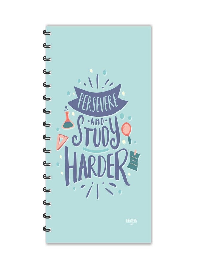 ESCAPER Preserve & Study Harder Designer Wiro Notepad | Ruled-A5 Size Notepad | Motivational Notepad | Student Notepad | Quotes Notepad | Diary for Office - Image 1
