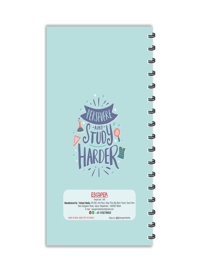 ESCAPER Preserve & Study Harder Designer Wiro Notepad | Ruled-A5 Size Notepad | Motivational Notepad | Student Notepad | Quotes Notepad | Diary for Office - Image 2