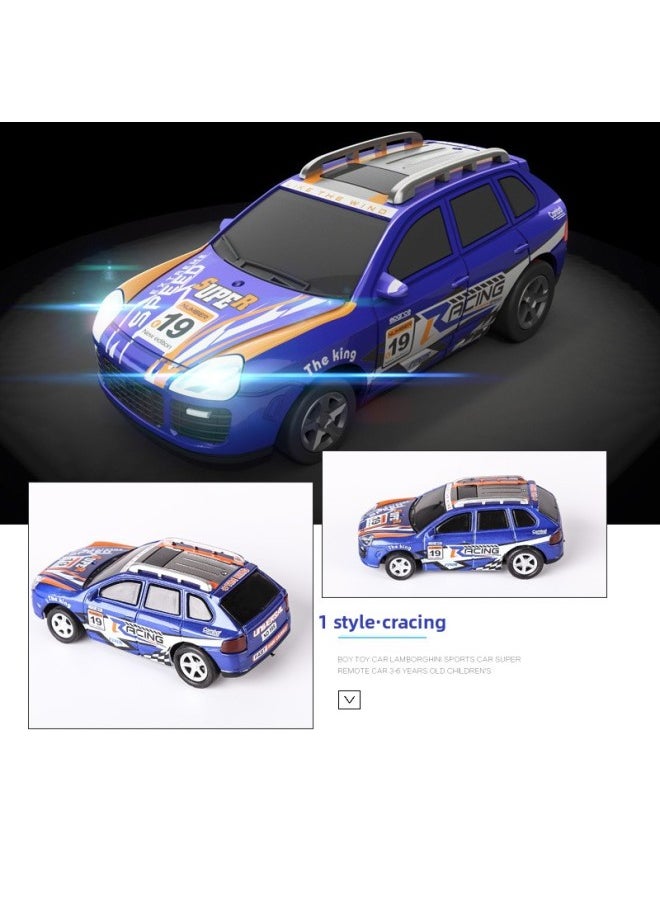 Generic Kids Cans Mini Electric 2.4G Wireless Drift Racing Model Boy Canned Remote Control Car Toy-Color:Blue A6-Proportion:1:64  - Image 4