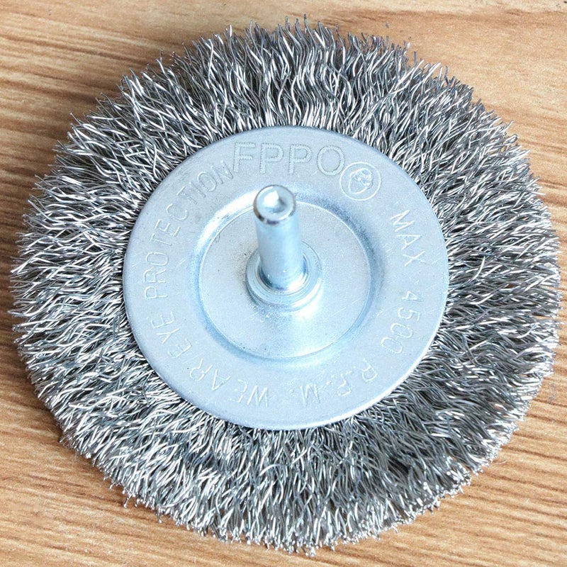FPPO 4PCS 3 Inch Stainless Steel Wire Wheel Brushes Kit for Drill with 1/4-Inch Shank,Wire Wheels for Power-Operated Grinders - Image 4