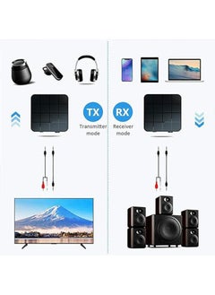 General Bluetooth 5.0 2-in-1 Audio Transmitter Receiver TV Computer Speaker Adapter 0.138" RCA AUX Bluetooth Wireless Audio Adapter for Home Stereo PC Mobile  - Image 5