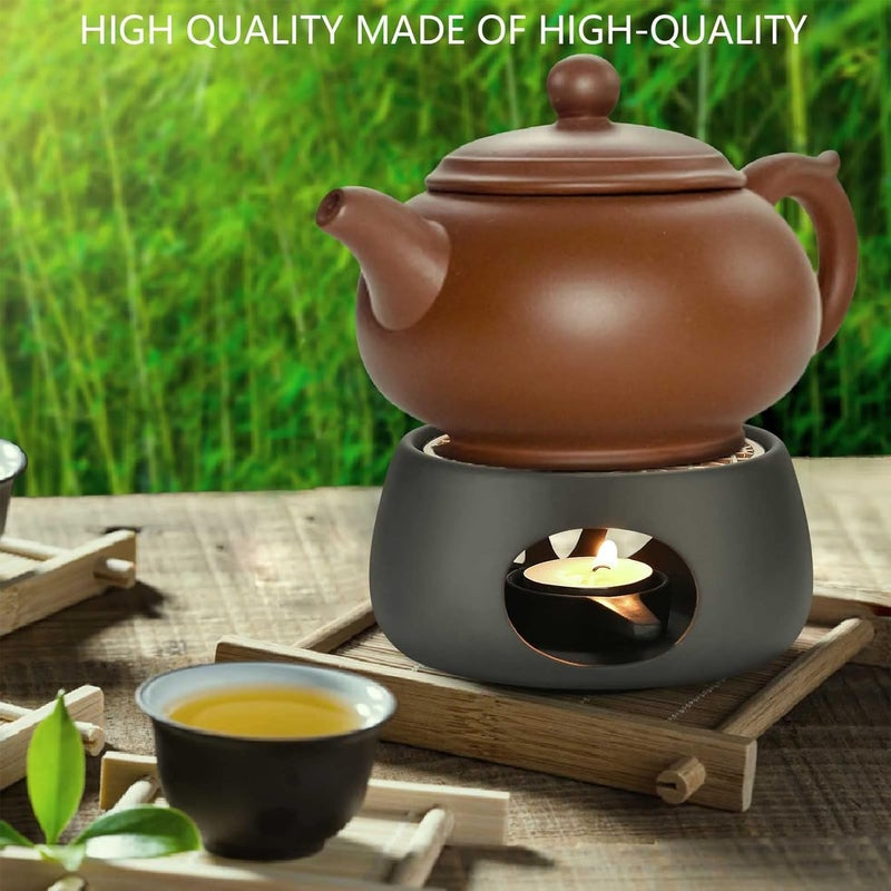Shanrya Tea Warmer Ceramic Teapot Warmer with Candle Holder for Home (C Pad) - Image 5