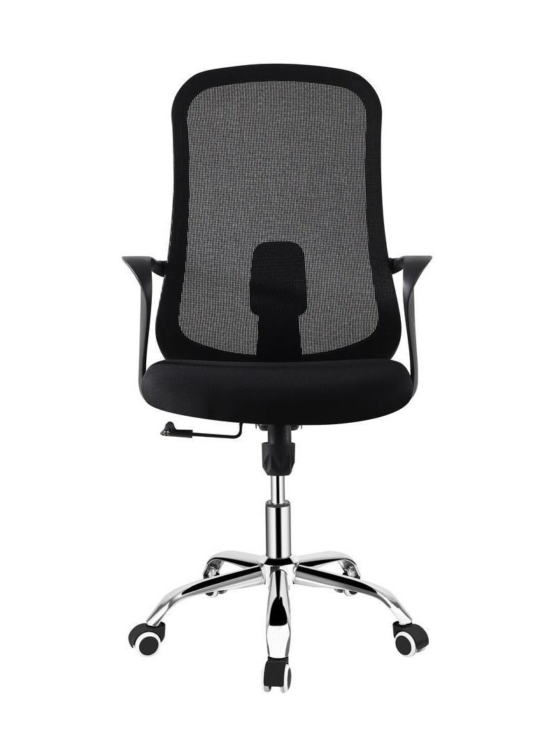MAF Office Chair Comfort Ergonomic Height Adjustable Desk with Lumbar Support Backrest Mesh with Armrests for Computer Workstation Home Office MAF-7850 BLACK