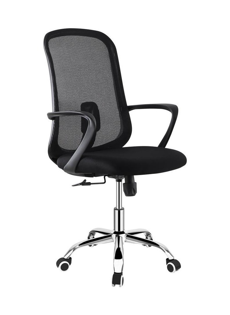 MAF furniture MAF Office Chair Comfort Ergonomic Height Adjustable Desk with Lumbar Support Backrest Mesh with Armrests for Computer Workstation Home Office MAF-7850 BLACK  - Image 2