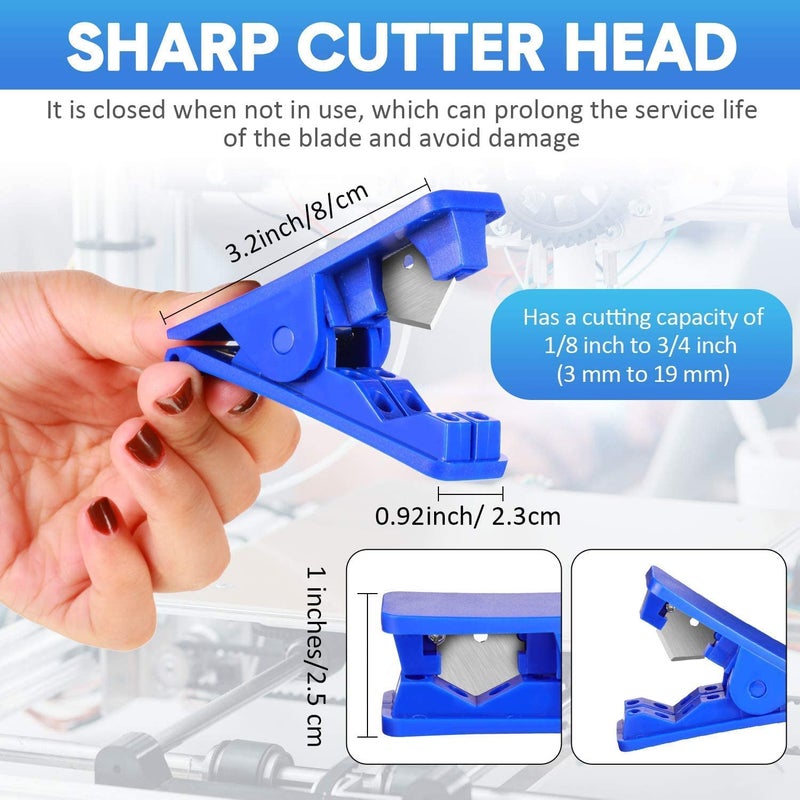 MAXAIR Tube Cutter for PU, PE, PTFE, Plastic, Nylon, Drip TUBING - Portable ABS Shell with S. S. Blade Accurate Cutting (PACK OF 2PCS) 3mm to 19mm OD Tube - Image 4