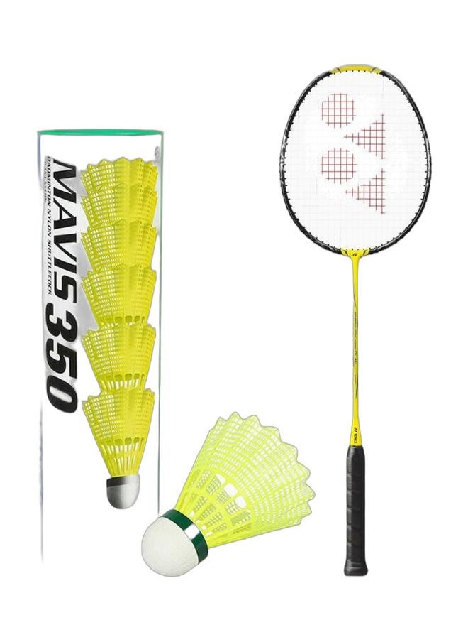 Yonex Nanoflare 1000 Play Lightning Yellow 4Ug5 + Mavis 350 Yellow Slow1*6 Pack  - Image 1
