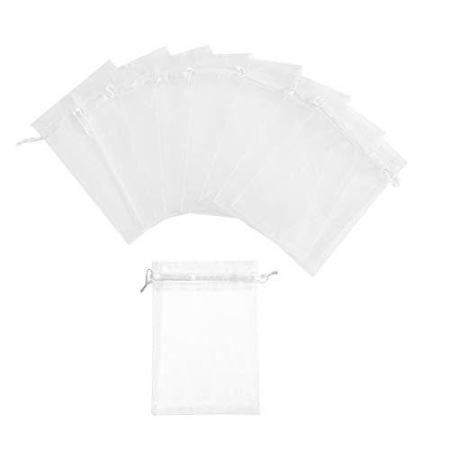 Volanic 100PCS 4X6 Inch Sheer Organza Bags with Drawstring for Candy Jewelry Party Wedding Favor Gift - Image 5