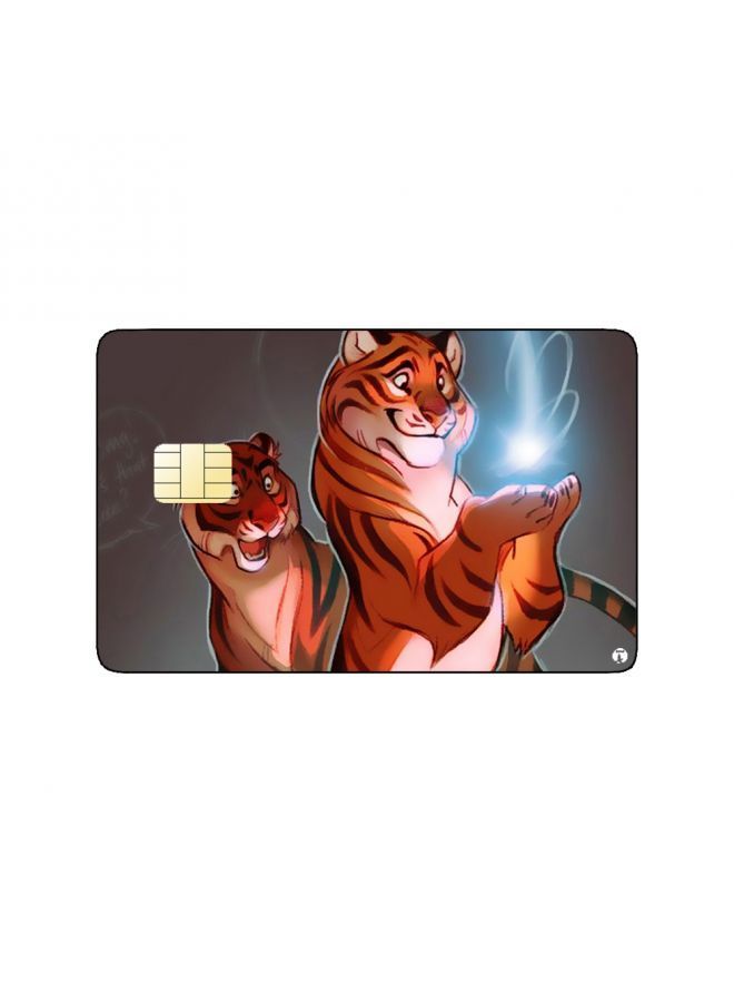 RKN PRINTED BANK CARD STICKER Cute Tigers Drawing - Image 2