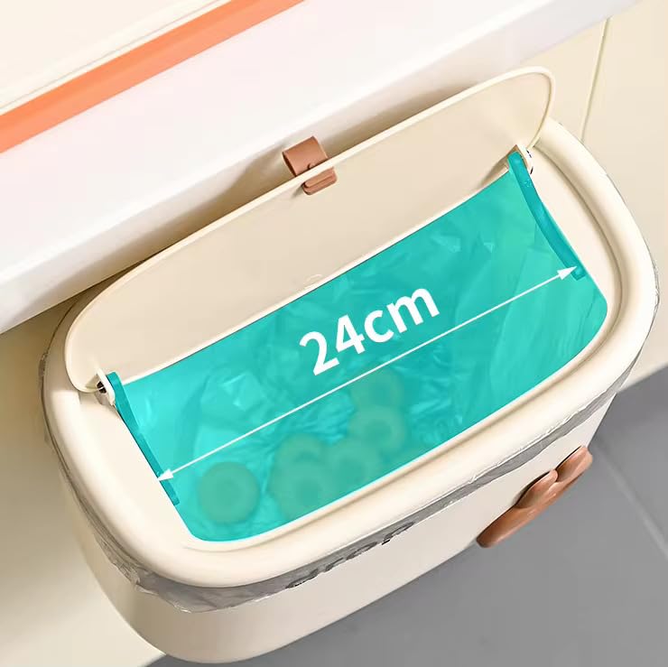 Brikipth Brikipth Kitchen Compost Bin for Counter Top or Under Sink Hanging Small Trash Can with Lid for CupboardBathroomBedroomOfficeCamping Mountable Indoor Compost Bucket - Image 4