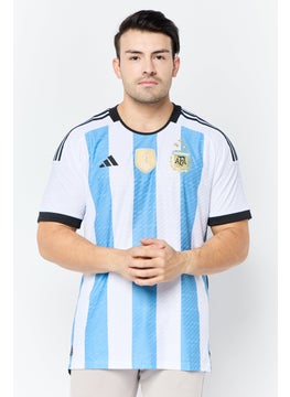 Adidas Men Sportswear Fit Short Sleeve Football Jersey, White  - Image 1