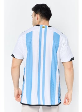 Adidas Men Sportswear Fit Short Sleeve Football Jersey, White  - Image 3