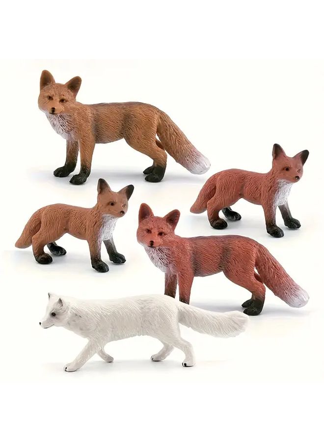 Generic Five Fox Model Set Walking Arctic Fox Red Fox Static Desktop ...