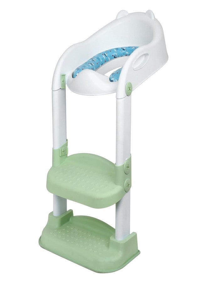 Merish Baby Potty Training Seat with Step Stool Ladder Potty Training Toilet for Kids Boys Girls Comfortable Safe Potty Seat with Anti-Slip Pads Ladder - Image 1