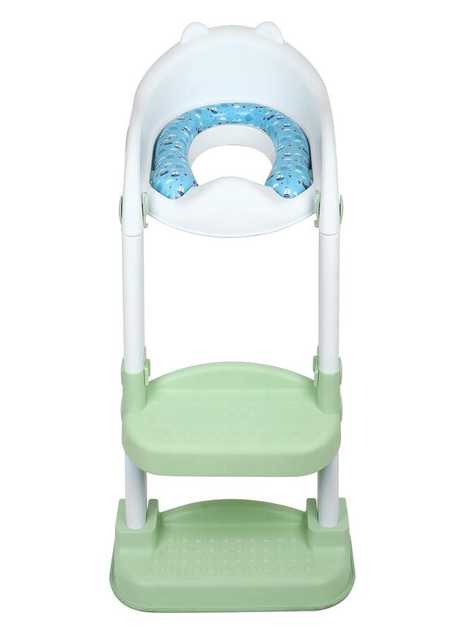 Merish Baby Potty Training Seat with Step Stool Ladder Potty Training Toilet for Kids Boys Girls Comfortable Safe Potty Seat with Anti-Slip Pads Ladder - Image 5