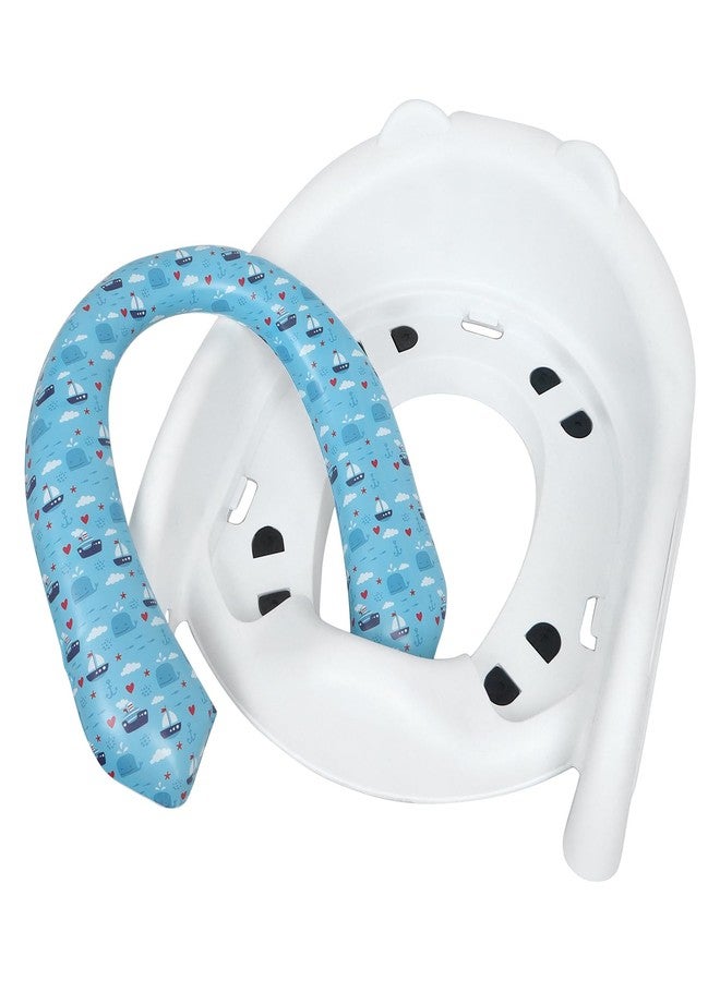 Merish Baby Potty Training Seat with Step Stool Ladder Potty Training Toilet for Kids Boys Girls Comfortable Safe Potty Seat with Anti-Slip Pads Ladder - Image 4