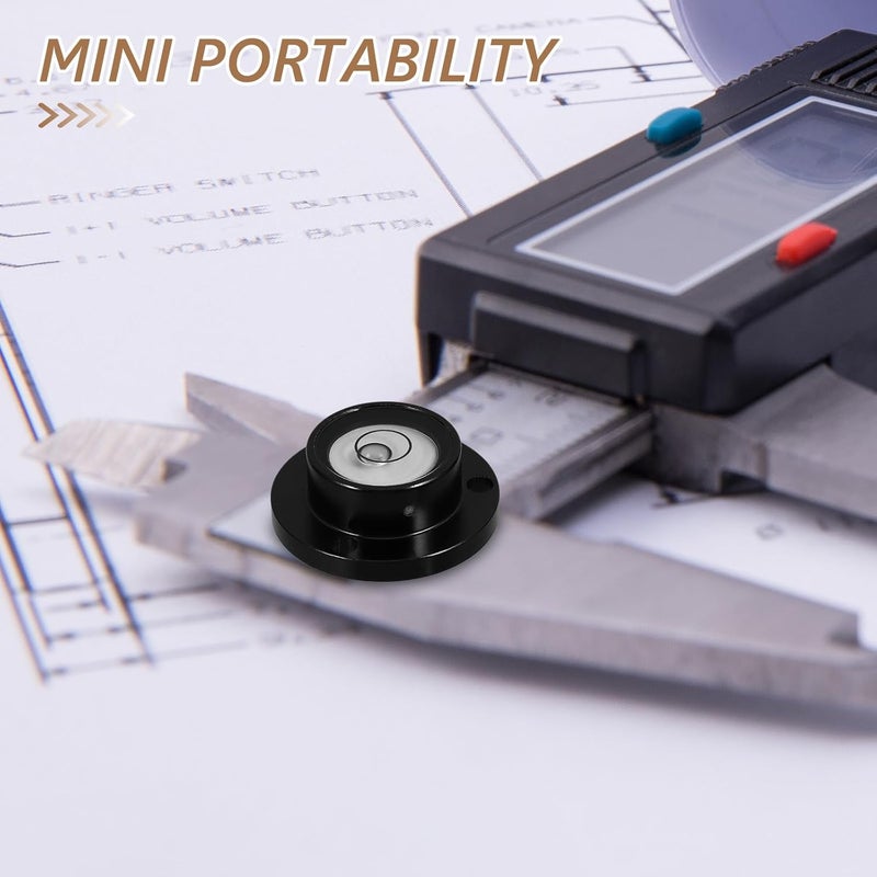 Alipis Multi-function Small Bubble Level Portable Circular Spirit Level Tool High-precision Metal Bubble for Camping and Measuring - Image 5