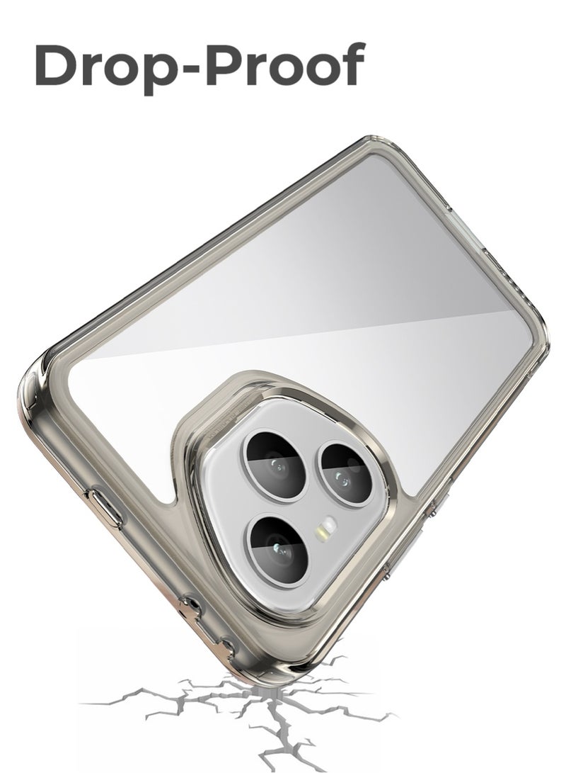 glassology حافظة لهونر 400 برو 5G رمادي واقية من الصدمات ومانعة للخدش غلاف سيليكون TPU ناعم - Image 4