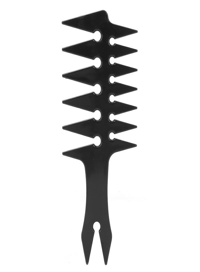 Luatoxry Wide Tooth Comb Men, 7.9in Texture Comb Men, ABS Mens Wide Tooth Combs with Handle, Retro Double Sided Combs for Family and Professional Salon Oil Hair Styles, Black - Image 1