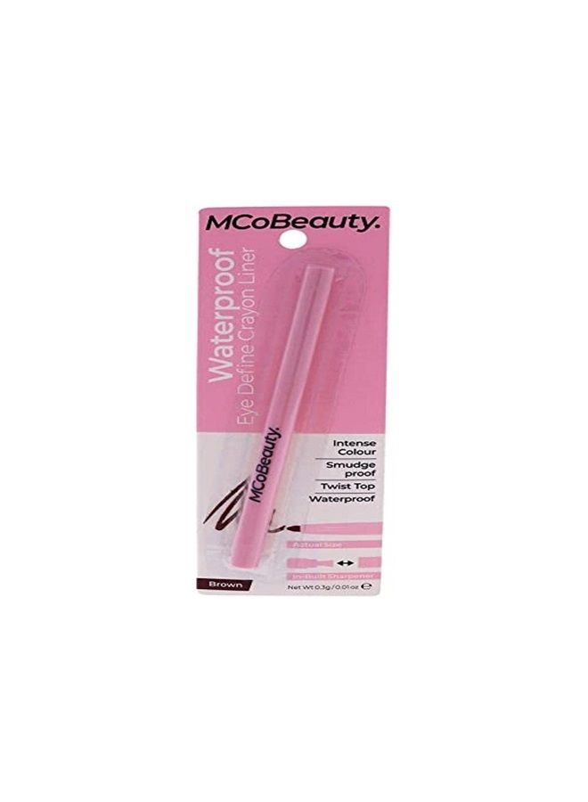 MCoBeauty Waterproof Eye Define Crayon Liner - Glides On Smoothly To Creates A Precise, Intense Line - For Long-Wearing Pigment That Lasts All-Day - Blends And Softens Easily - Brown - 0.01 Oz - Image 1