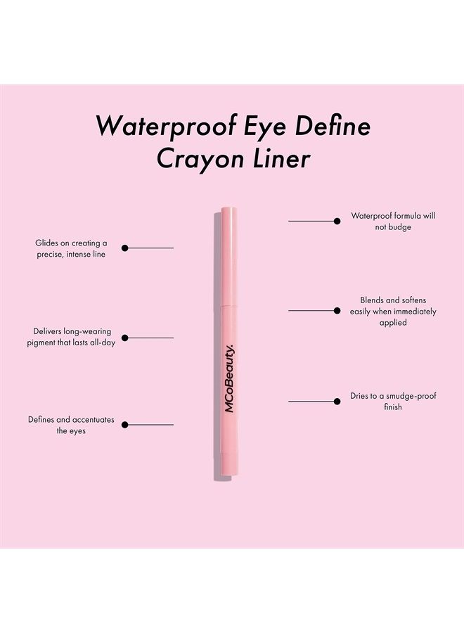 MCoBeauty Waterproof Eye Define Crayon Liner - Glides On Smoothly To Creates A Precise, Intense Line - For Long-Wearing Pigment That Lasts All-Day - Blends And Softens Easily - Brown - 0.01 Oz - Image 2