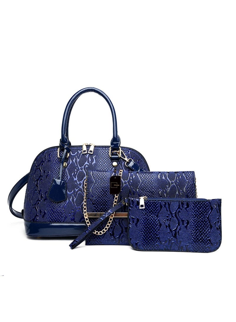 3 Pieces Women's handbag set Solid Color Special  Shell bag & Shoulder bag & wallet bag - Image 1