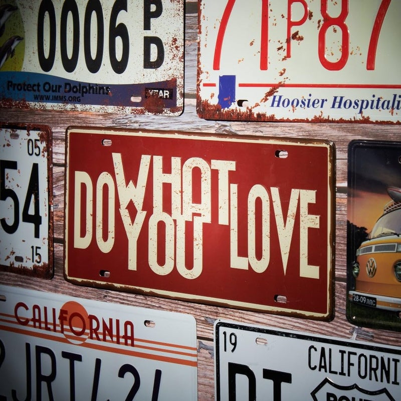 EAZYWAGON Do What You Love Multipurpose Metal Signs - License Wall Plate, Decorative Car Tag - Ideal for Cafe, Restaurant, Shop, Home, Hotel, Club, Office, Living Area - Image 2