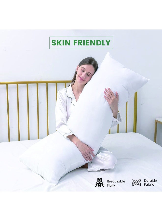 Rest Full Bed Pillow 45 X 145 Cm Extra Smooth White Lightweight Long Body Pillow Soft Breathable And Lightweight For Maternity Support  - Image 4