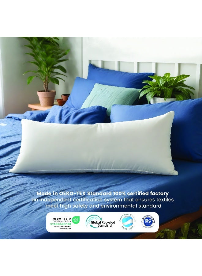 Rest Full Bed Pillow 45 X 145 Cm Extra Smooth White Lightweight Long Body Pillow Soft Breathable And Lightweight For Maternity Support  - Image 5
