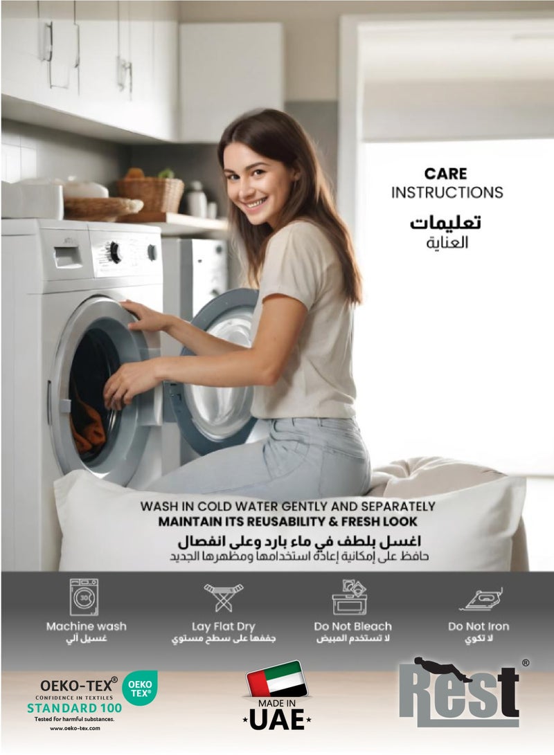 Rest Full Bed Pillow 45 X 145 cm  Extra Smooth  White Lightweight Long Body Pillow Soft Breathable And Lightweight for Maternity Support - Image 5