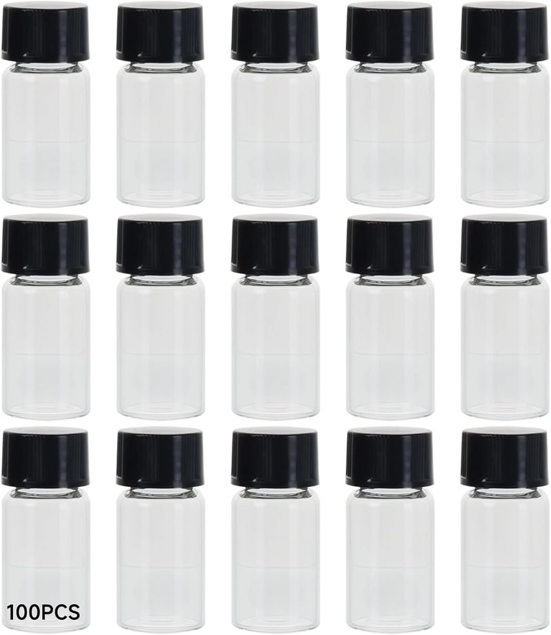Sample Jars 100 Pack, 3 Ml Vials with Lids for Liquids - Image 1