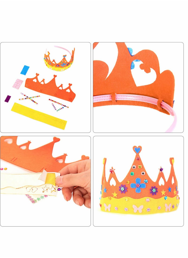 SYOSI Birthday Crown Children, Children Birthday Crown Hat DIY Birthday Tiara Craft Kit with Rhinestone for Girl and Boy Princess Gift Birthday Party Pretend Play School Craft Project  - Image 3