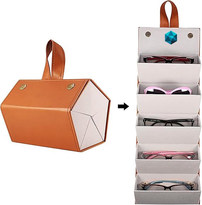 BOLDSTUFF Premium Sunglass Organizer - Travel Case for Multiple Pairs, Portable Sunglasses Case with Slots - Image 1