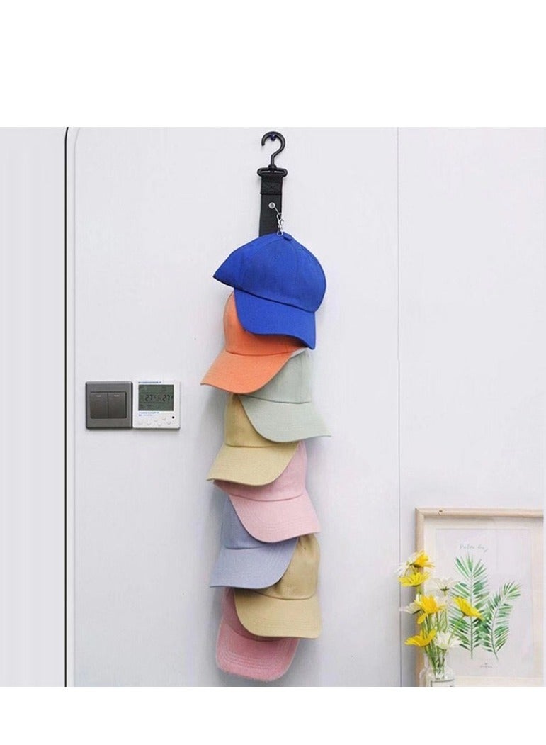 Closet Hanging Hat Rack, Holds Up To 8 Caps for Baseball Hats, Closet Door Baseball Hat Organizer Hat Storage - Image 3