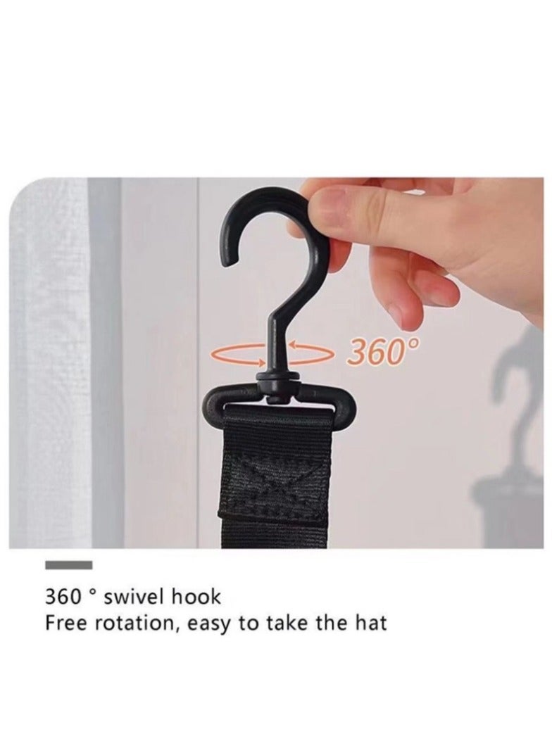Closet Hanging Hat Rack, Holds Up To 8 Caps for Baseball Hats, Closet Door Baseball Hat Organizer Hat Storage - Image 5