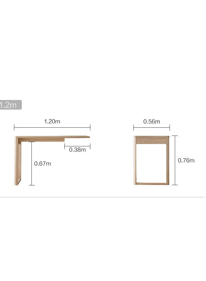 LINSY Sturdy Home Office Desk With Side Library, Large Shelves  - LINSY - Image 4