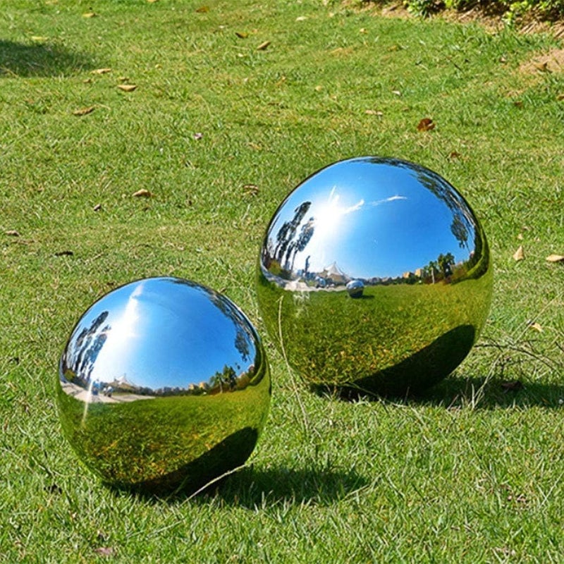 zosenda Stainless Steel Gazing Ball, 6 Pcs 50-150 mm Mirror Polished Hollow Ball Reflective Garden Sphere, Floating Pond Balls Seamless Gazing Globe for Home Garden Ornament Decorations (6 Pcs Mix) - Image 5