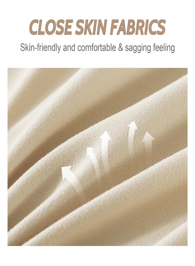 Decroom Lightweight Queen Comforter Set with 2 Pillow Sham - 3 Pieces Set - Quilted Down Alternative Comforter/Duvet Insert for All Season - Beige - Queen Size - Image 5