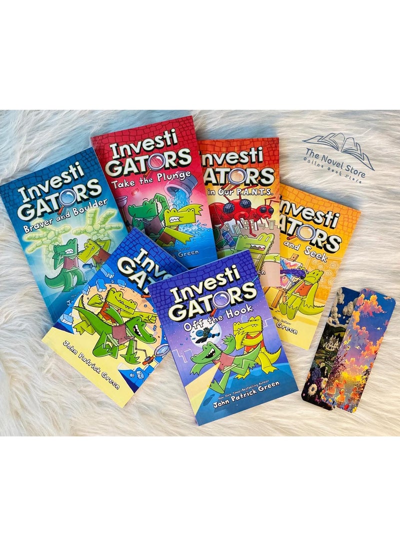 مجموعة كتب سلسلة InvestiGators 6 كتب من تأليف جون باتريك جرين (خارج الخطاف، أشجع وبولدر، سرقة والبحث - Image 1