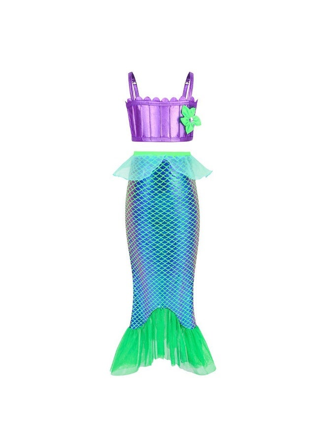 Children's Sleeveless Princess Dress - The Enchanting Mermaid-style Long Dress - Image 2