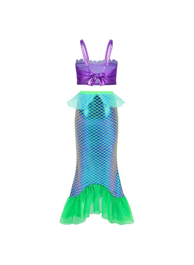 Children's Sleeveless Princess Dress - The Enchanting Mermaid-style Long Dress - Image 3