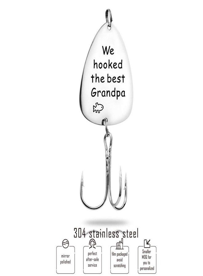 Sisadodo Gifts for Grandpa Papa Grandfather We hooked the best Grandpa Fishing Lure Fisherman Gift for Fathers Day Christmas Birthday from Grandchildren - Image 3
