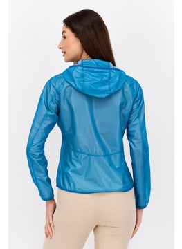 Brooks Women Sportswear Fit Training Jacket, Teal Blue  - Image 3