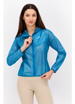 Brooks Women Sportswear Fit Training Jacket, Teal Blue  - Image 1