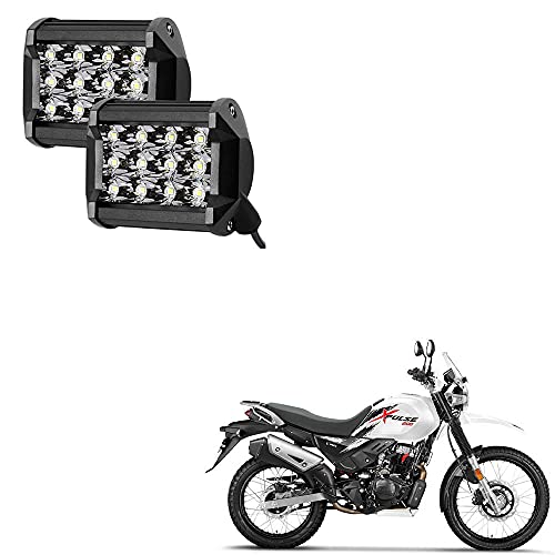 Auto Pearl 12 LED Bar Light Universal Bike Car Fog Light - Hi Power - SMD LED Bar Light for Off Roading Bikes Cars SUV ATV - Fitting for - Hero Xpulse 200S Set of 2 (48W) - Image 1