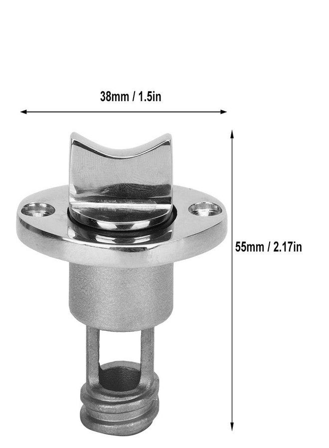 Hilitand Oval Garboard Drain Plug, 316 Stainless Steel Boat Plug Fits 1'' Hole, Thread for 3/4'' - Image 2