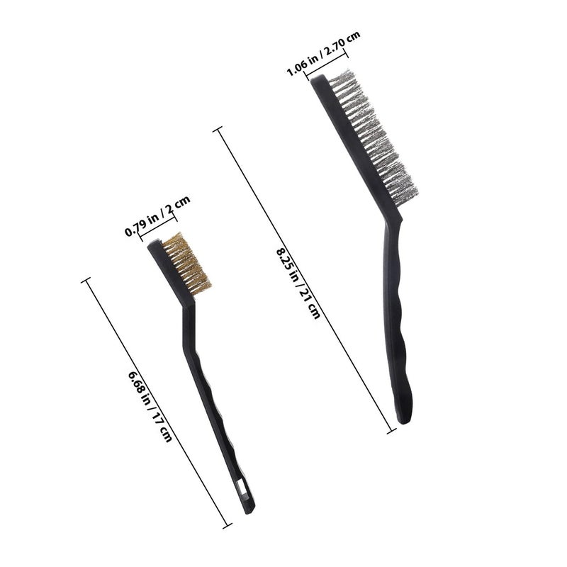 Brass Wire Brush For Tough Stains Automotive Kitchen Bathroom Crevice Cleaning - Image 3